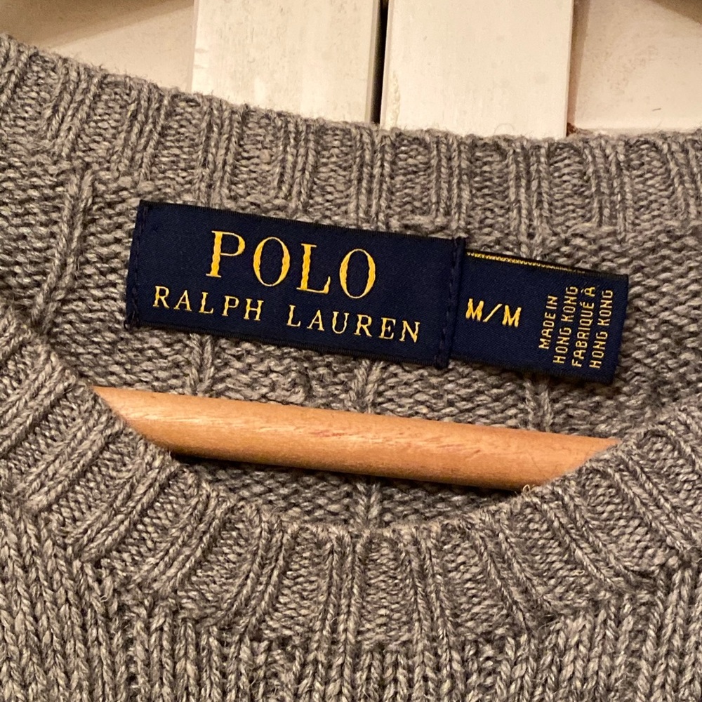 100% silk, cable knit Polo by Ralph Lauren Sweater